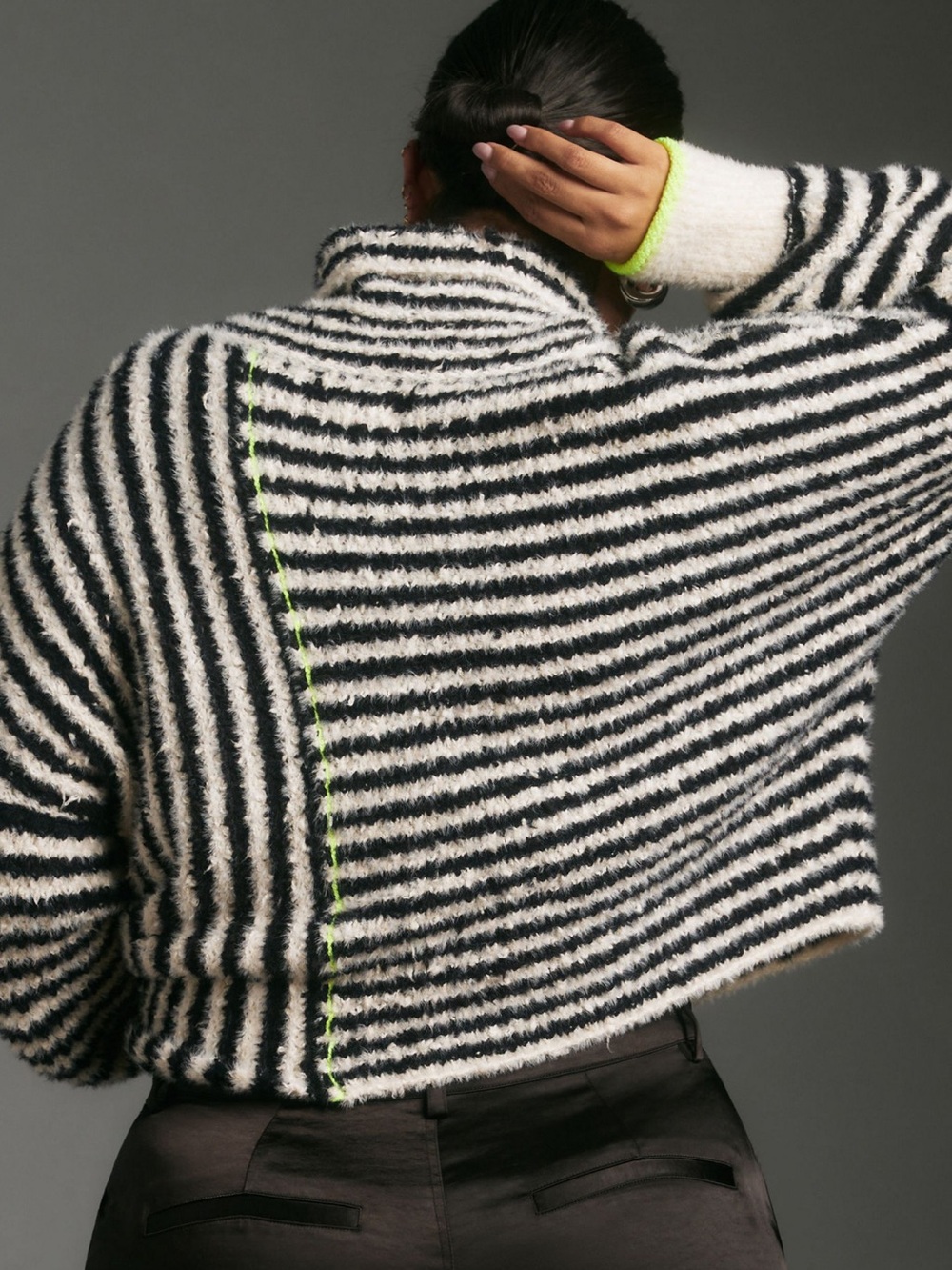 Anthropologie Pilcro Illusion Stripe Turtleneck Sweater - Medium - Picture 5 of 11